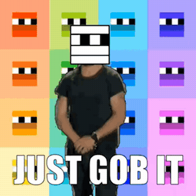 Man In Black Shirt Saying Just Gob It GIF
