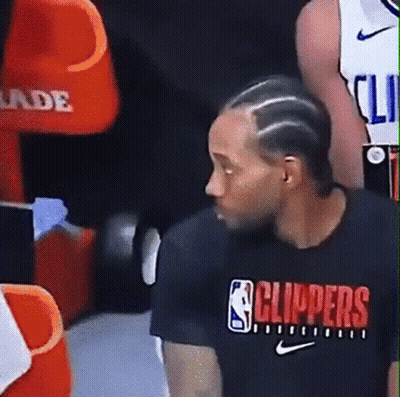 Man In Black Shirt Saying NBA Clippers GIF