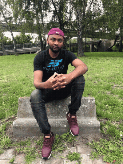 Man In Black Shirt Saying New Balance GIF