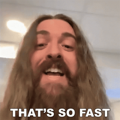 Man In Black Shirt Saying Pretty Quick GIF