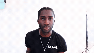 Man In Black Shirt Saying Royal GIF