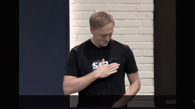 Man In Black Shirt Saying SP GIF
