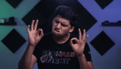 Man In Black Shirt Saying Stickman Fight GIF