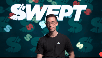 Man In Black Shirt Saying Swept That's A Clip GIF