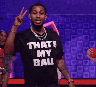 Man In Black Shirt Saying That's My Ball GIF