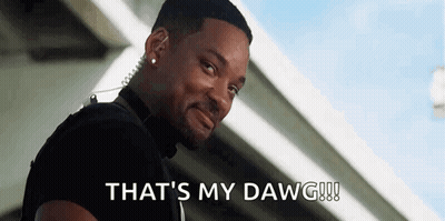 Man In Black Shirt Saying That's My Dawg GIF