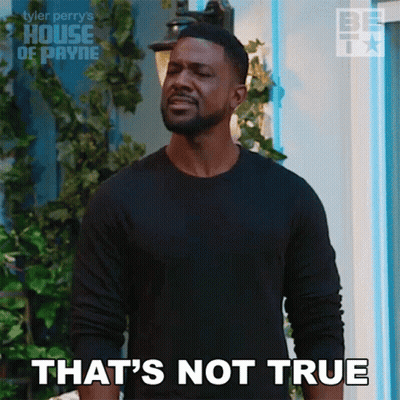 Man In Black Shirt Saying That's Not True GIF