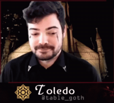 Man In Black Shirt Saying Toledo GIF