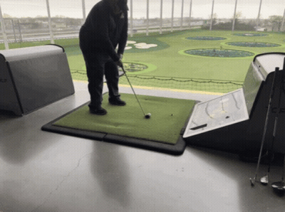 Man In Black Shirt Saying Toni Was Right Swinging Golf Club GIF