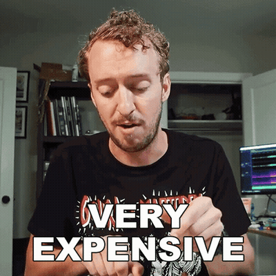 Man in Black Shirt Saying Very Expensive