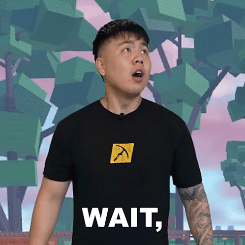 Man In Black Shirt Saying Wait GIF