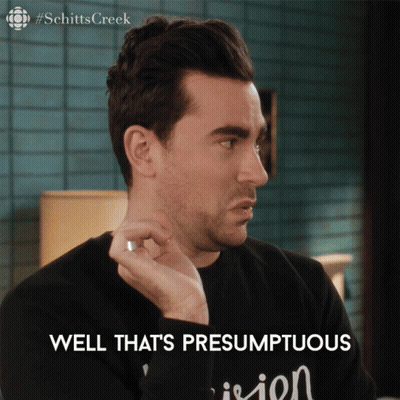 Man In Black Shirt Saying Well That's Presumptuous GIF
