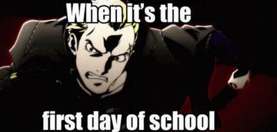 Man In Black Shirt Saying When It's The First Day Of School GIF