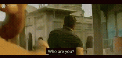 Man In Black Shirt Saying Who Are You GIF