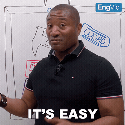 Man In Black Shirt Says It's Easy GIF