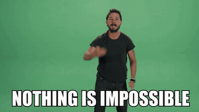 Man In Black Shirt Says Nothing Is Impossible GIF