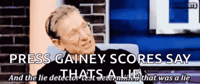 Man In Black Shirt Says Press Gainey Scores Say Thats A Lie GIF