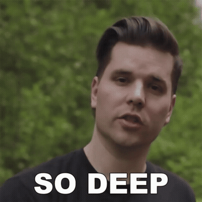 Man In Black Shirt Says So Deep GIF