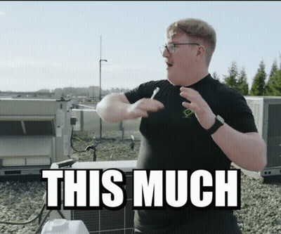 Man In Black Shirt Says This Much GIF