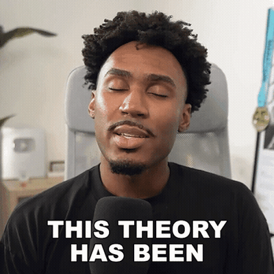 Man In Black Shirt Says This Theory Has Been At Microphone GIF