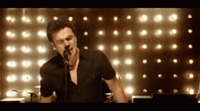 Man In Black Shirt Singing GIF