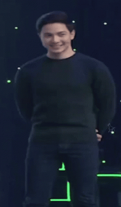 Man In Black Shirt Smiling GIF