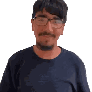 Man In Black Shirt Smiling And Flipping Off Sticker