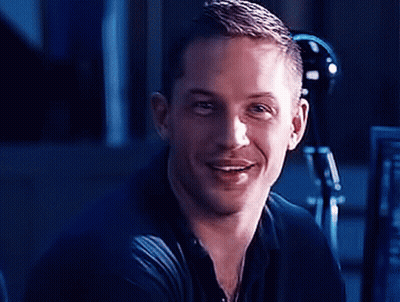 Man In Black Shirt Smiling Close Up GIF