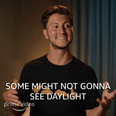 Man In Black Shirt Some Might Not See Daylight GIF