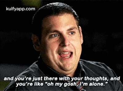 Man In Black Shirt Talking About Being Alone GIF