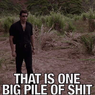 Man In Black Shirt That Is One Big Pile Of Shit GIF