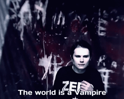 Man In Black Shirt The World Is A Vampire GIF