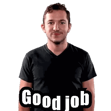 Man In Black Shirt Thumbs Up Good Job Sticker
