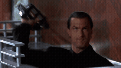 Man In Black Shirt Waving GIF