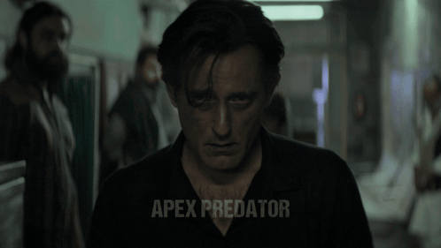 Man In Black Shirt With Apex Predator GIF