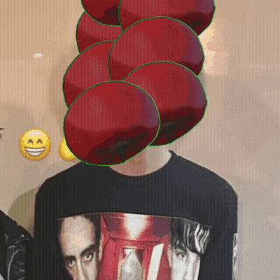 Man In Black Shirt With Apples On Head GIF