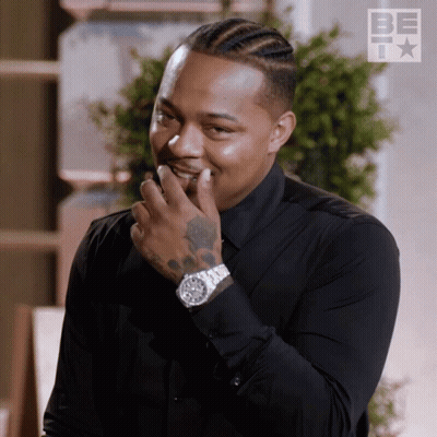 Man In Black Shirt With Be GIF