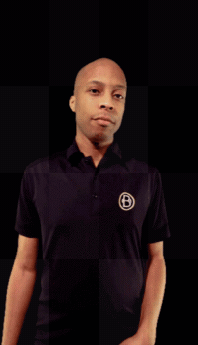 Man In Black Shirt With Circle GIF