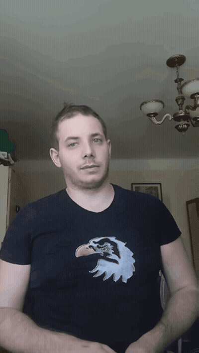 Man In Black Shirt With Eagle GIF