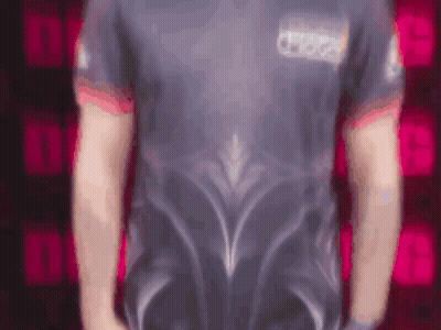Man In Black Shirt With Floral Design GIF