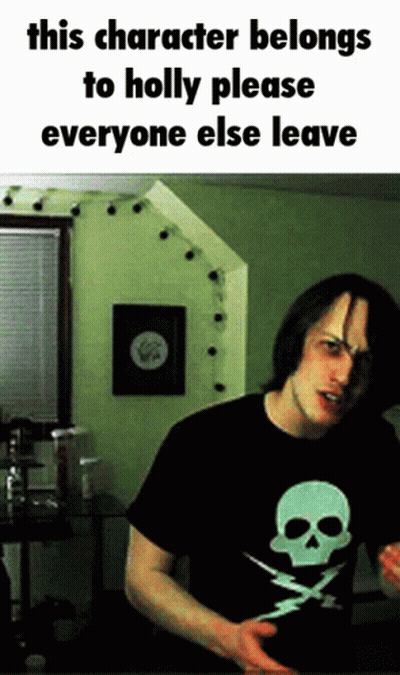 Man In Black Shirt With Lightning Bolt GIF