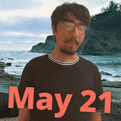 Man In Black Shirt With May 21 GIF