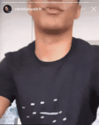 Man In Black Shirt With Name Christianwalk1r GIF