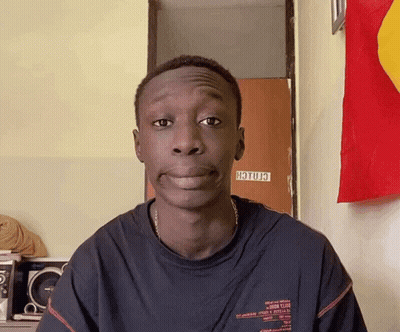 Man In Black Shirt With North GIF