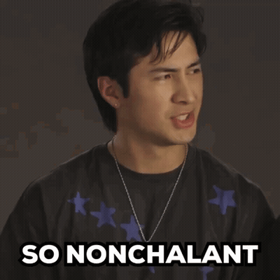 Man In Black Shirt With Stars Saying So Nonchalant GIF