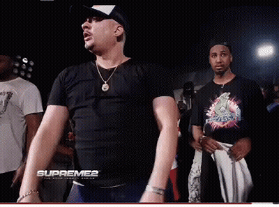 Man In Black Shirt With Supreme2 Screen GIF