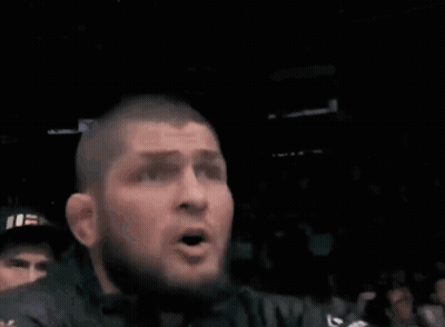 Man In Black Shirt With UFC On Back GIF