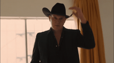 Man In Black Suit And Cowboy Hat GIF