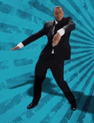 Man In Black Suit Crazy Dancing GIF