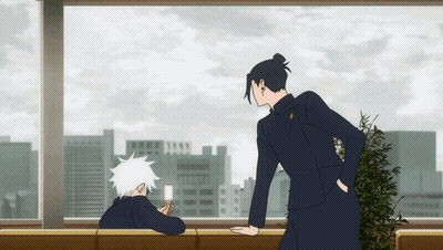 Man In Black Suit Standing Next To Another Man GIF
